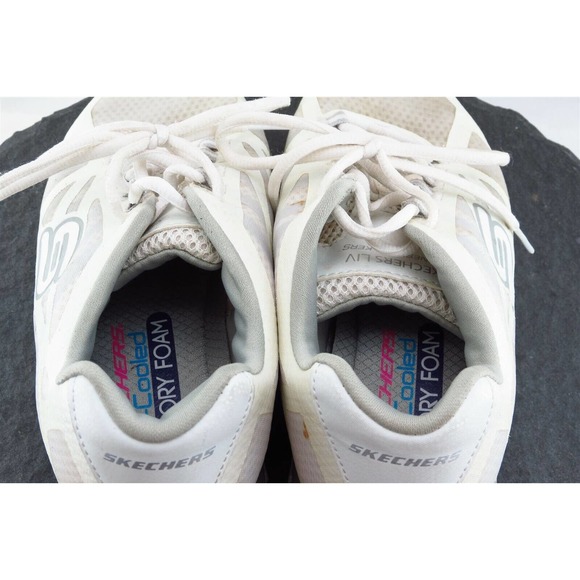 Skechers Fitness Walker Women Size 8.5‎ M White Walking Mesh 57050 - Picture 6 of 9
